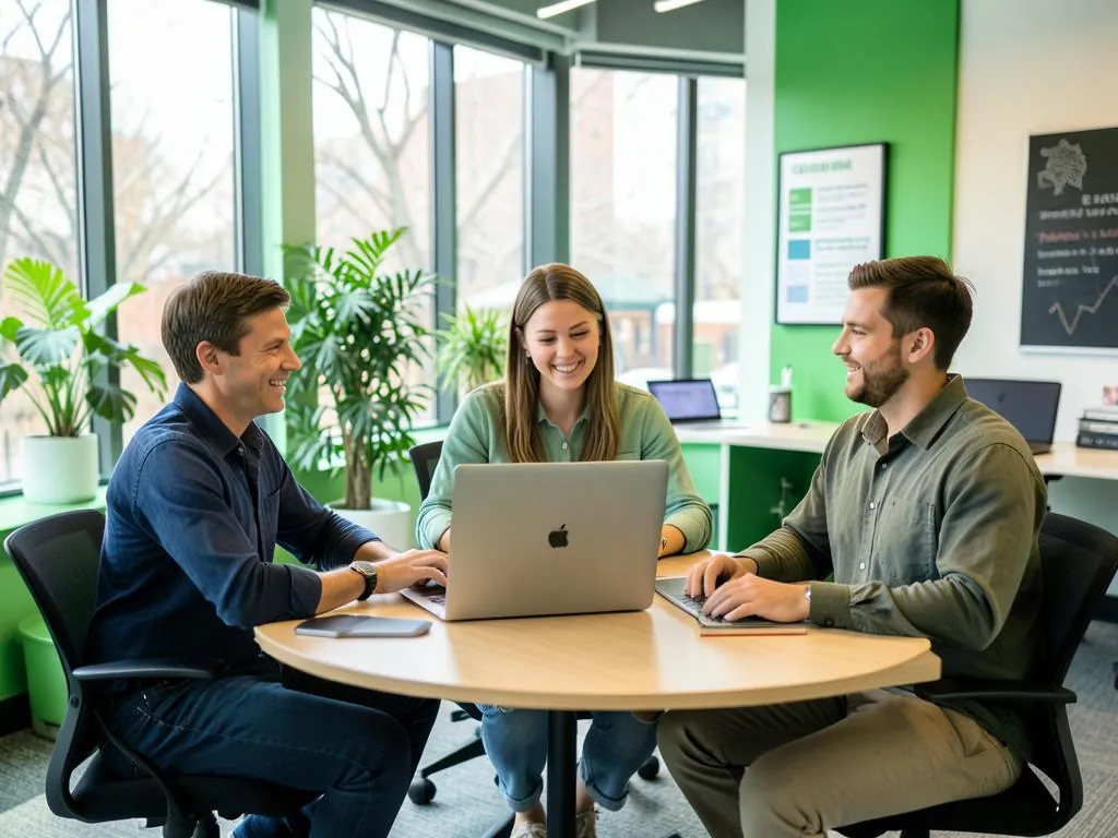 The ZenBytes team working together at a table